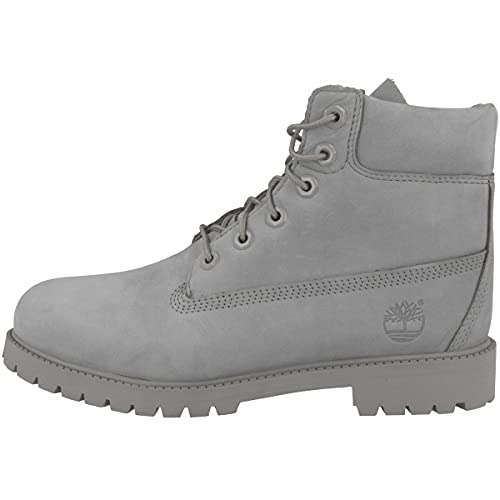 Timberland 6 Inch Premium Waterproof (Junior) Schnürstiefel, Grau Medium Grey Nubuck, 37.5 EU