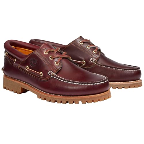 Timberland Authentics FTM_3 Eye Classic Lug 50009, Herren Bootsschuhe, Rot (Burgundy Pull Up), EU 43