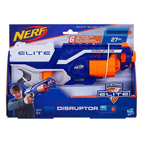 NERF Hasbro B9837EU40 B9837EU4 - N-Strike Elite Disruptor Spielzeugblaster, mit Trommelmagazin, 22.5x32x7.5cm
