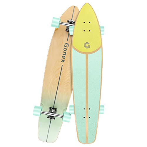 Gonex Longboard Skateboard 42' Skateboard Cruiser für Mädchen Jungen Erwachsene Anfänger, Komplettboard mit ABEC-11 Kugellagern, Grip Tape Reiniger und T-Tool, Grün