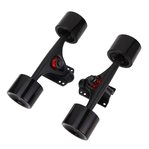 Tbest 2er Set 7 Zoll Skateboardachsen mit 65x51mm Rädern Longboard-Achsen Kombo Set Aluminiumlegierung