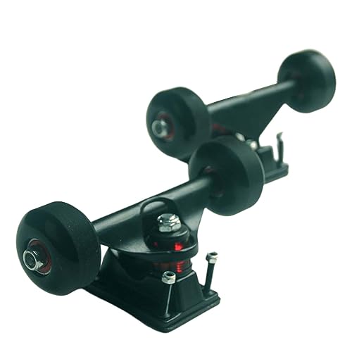 predolo Skateboard Achsen und Rollen Set, 52 MM Skateboard Rollen Lager Set, Skateboard Achsen 5', Skateboard Riser Pads, Skateboard Hardware, Schwarz