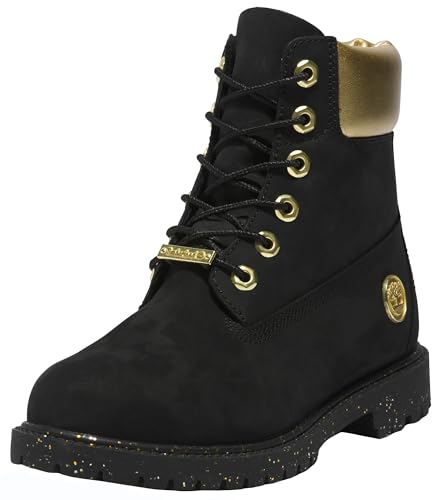 Timberland Wasserdichte Premium-Stiefel für Damen, 15,2 cm, Schwarz/Gold, 38 EU