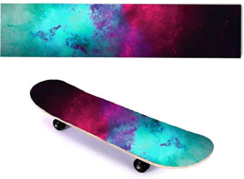 Suprcrne Skateboard Griptape, Selbstklebende Aufkleber Schleifpapier Outdoor Ausrüstung Longboard Bunte (Aurora)