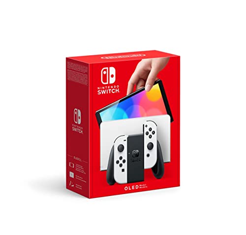 Nintendo Switch-Konsole (OLED-Modell) mit Dockingstation/weißen Joy-Con-Controllern