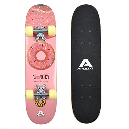 Apollo Kinder Skateboard, | kleines Komplett Board mit ABEC 3 Kugellagern und Aluminium Achsen | Coole Designs für Kinder | Cruiser Boards für Mädchen und Jungs | Kinder Skateboard ab 3 Jahre