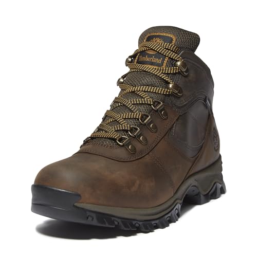 Timberland Mens Anti-Fatigue Hiking Waterproof Leather Mt. Maddsen, Dark Brown, 42 EU