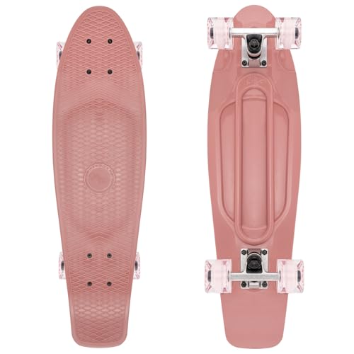 Arrow Board - 27 Zoll Skateboard, KMX Mini Cruiser Skateboard für Kinder, Jugendliche, Erwachsene, Junge und Mädchen Retro Stil Penny Board (27 Zoll Rosa)