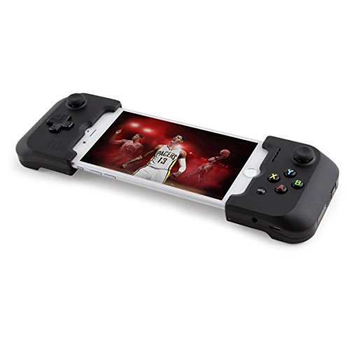 GAMEVICE - GV157 Dual Analog Lightning Controller für iPhone, mit Pads & Triggers, patentierte Technologie, Joystick, Kopfhörer- & Lightning-Anschluss, Gaming Zubehör für iPhones - Schwarz