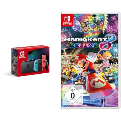 Nintendo Switch Konsole - Neon-Rot/Neon-Blau + Mario Kart 8 Deluxe - [Nintendo Switch]